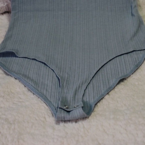 Light Blue Lace-up Bodysuit | Forever 21 - Picture 2 of 4